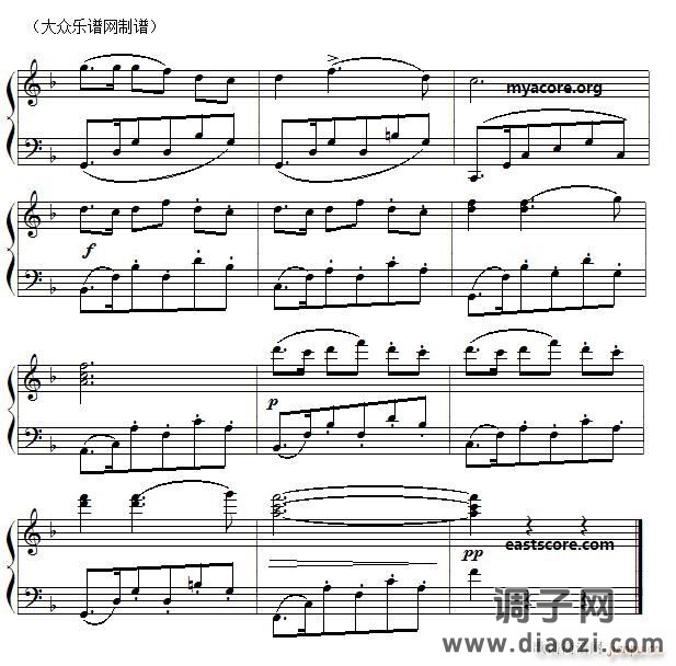 朝鲜民歌 桔梗谣（儿童钢琴小曲）