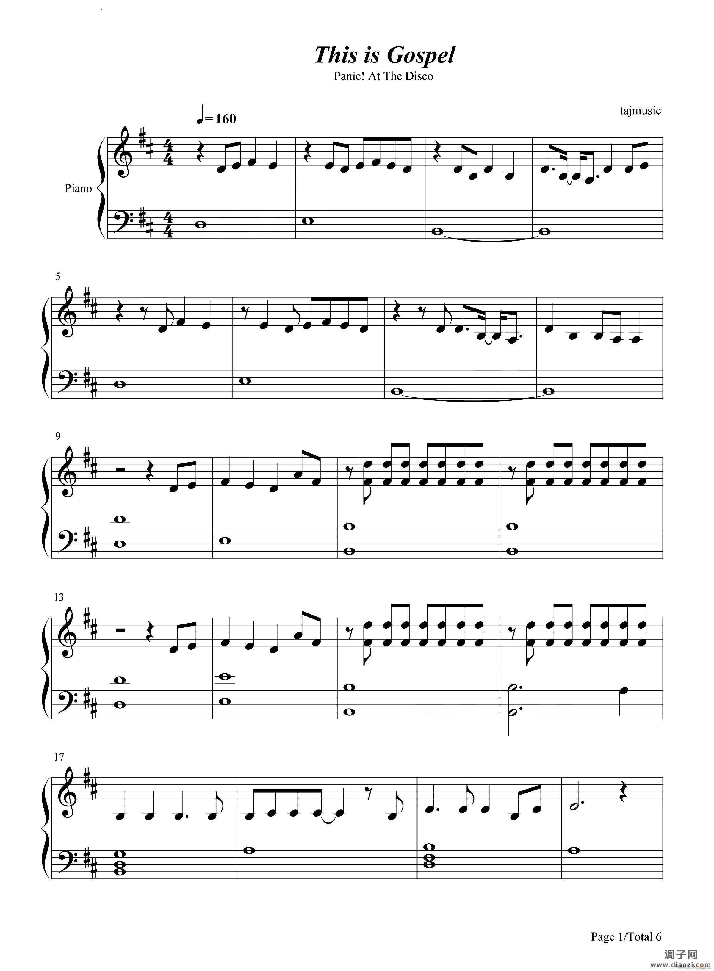 This Is Gospel简单钢琴版