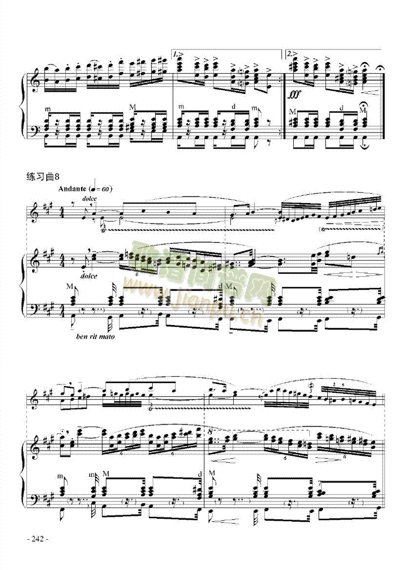 九级乐曲《帕格尼尼主题与变奏》 键盘类 手风琴