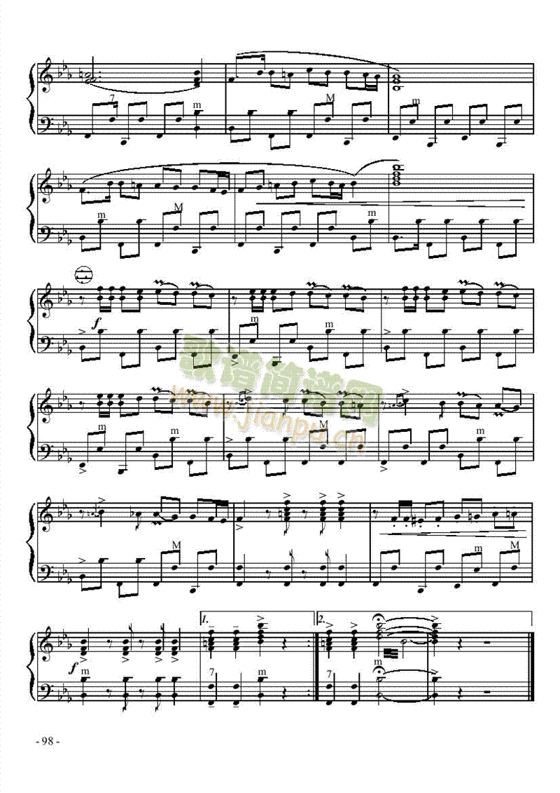 五级乐曲《阿拉伯民间舞曲》 键盘类 手风琴