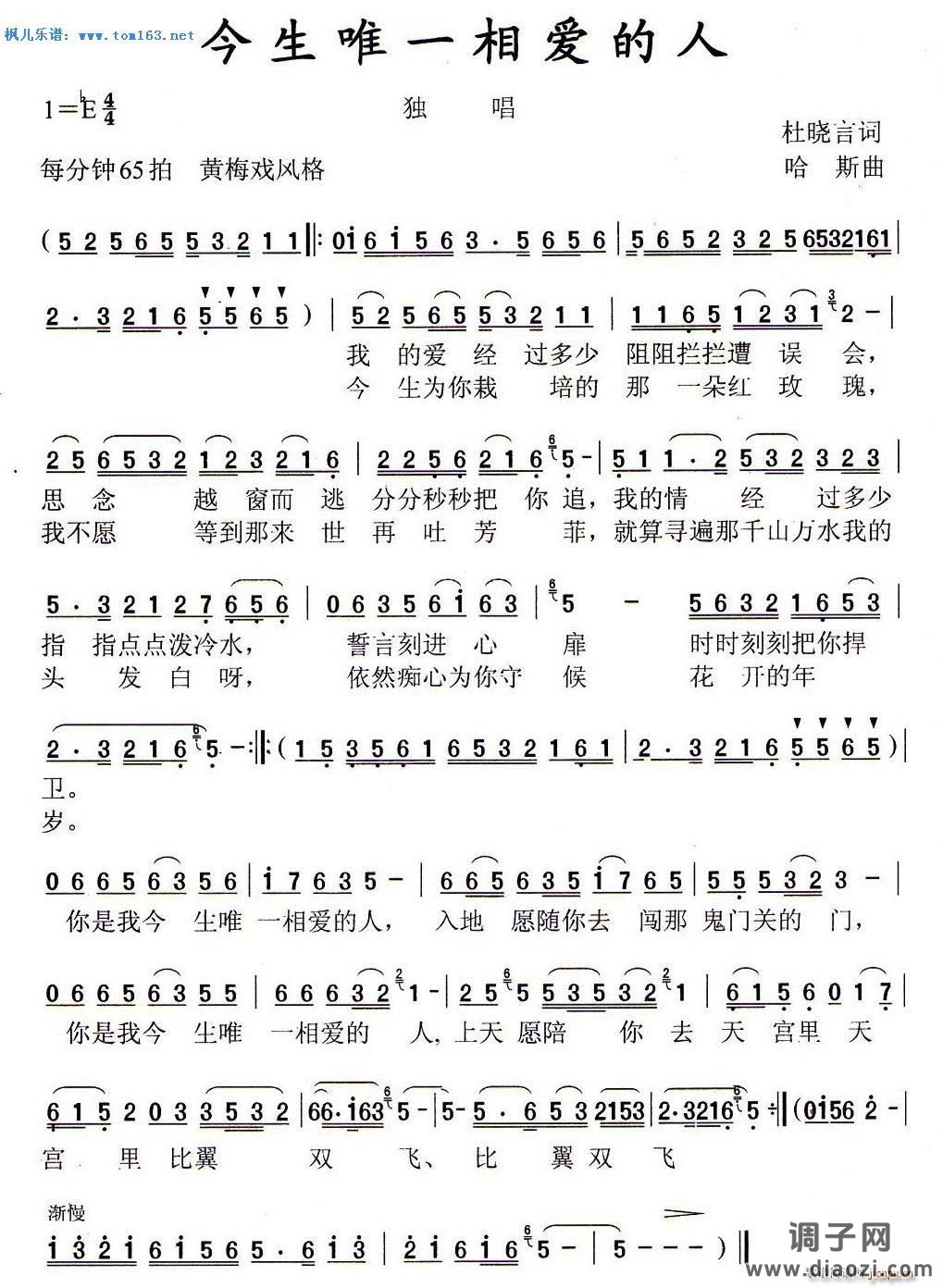 今生唯一相爱的人（黄梅戏）