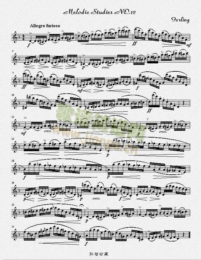 四十八首旋律练习曲之十二