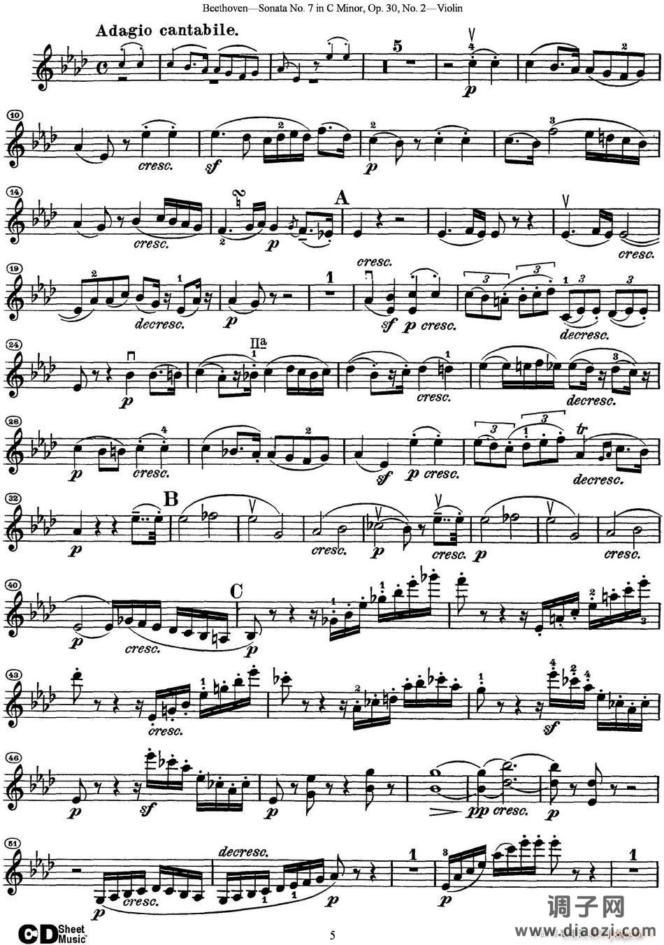 Violin Sonata No 7 in C Minor Op 30 No 2