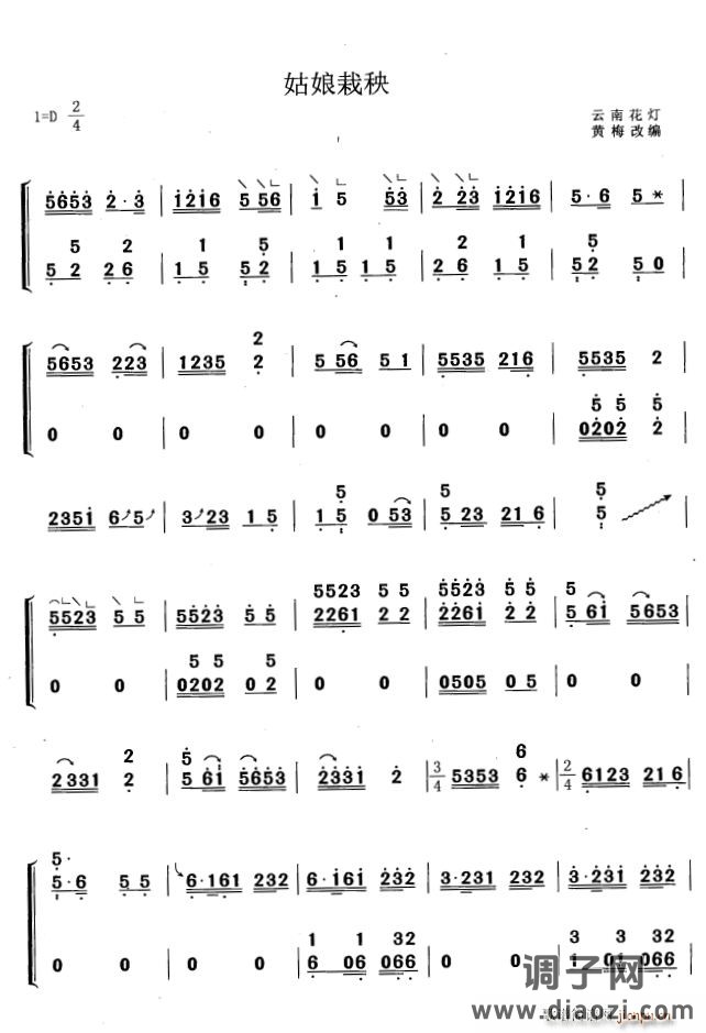 姑娘栽秧（黄梅改编版）