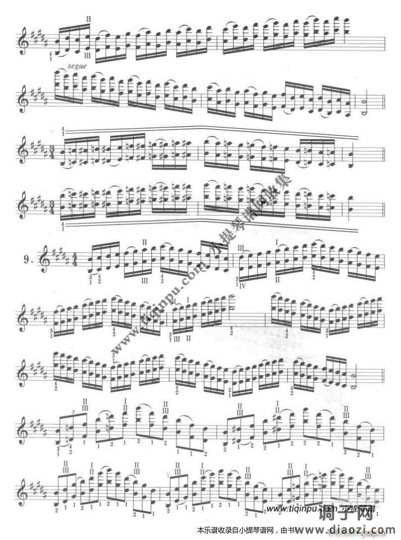 卡尔弗莱什《小提琴音阶体系》B大调