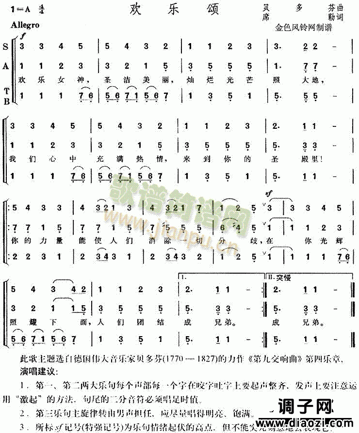 欢乐颂(《第九交响曲》选曲)