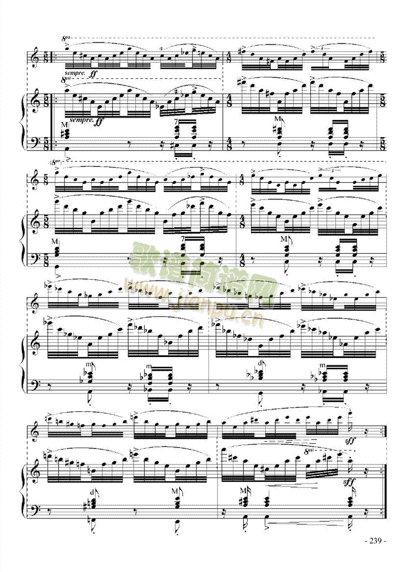 九级乐曲《帕格尼尼主题与变奏》 键盘类 手风琴