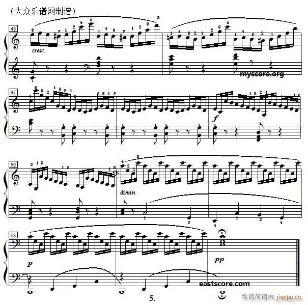 车尔尼《 钢琴快速练习曲》（Czerny 299）第1首 及练习提示