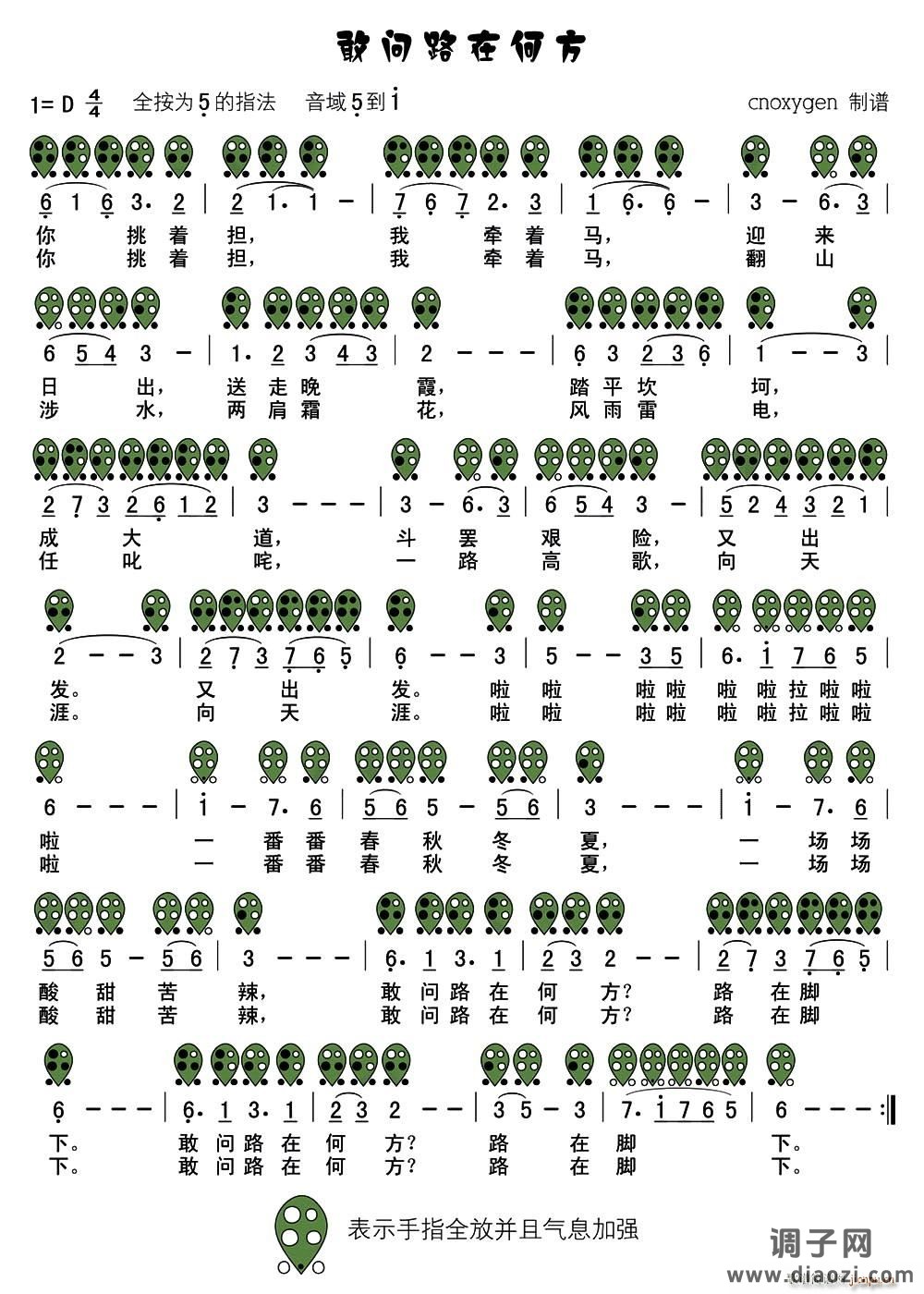 敢问路在何方(连续剧《西游记》片尾曲)（六孔 ）