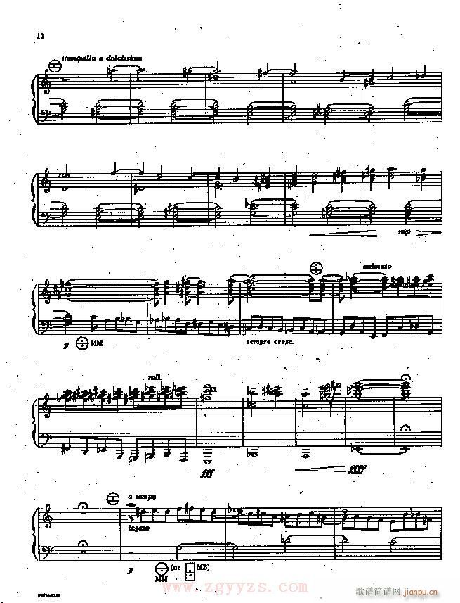 奏鸣曲 克扎诺夫斯基曲1-5-手风琴