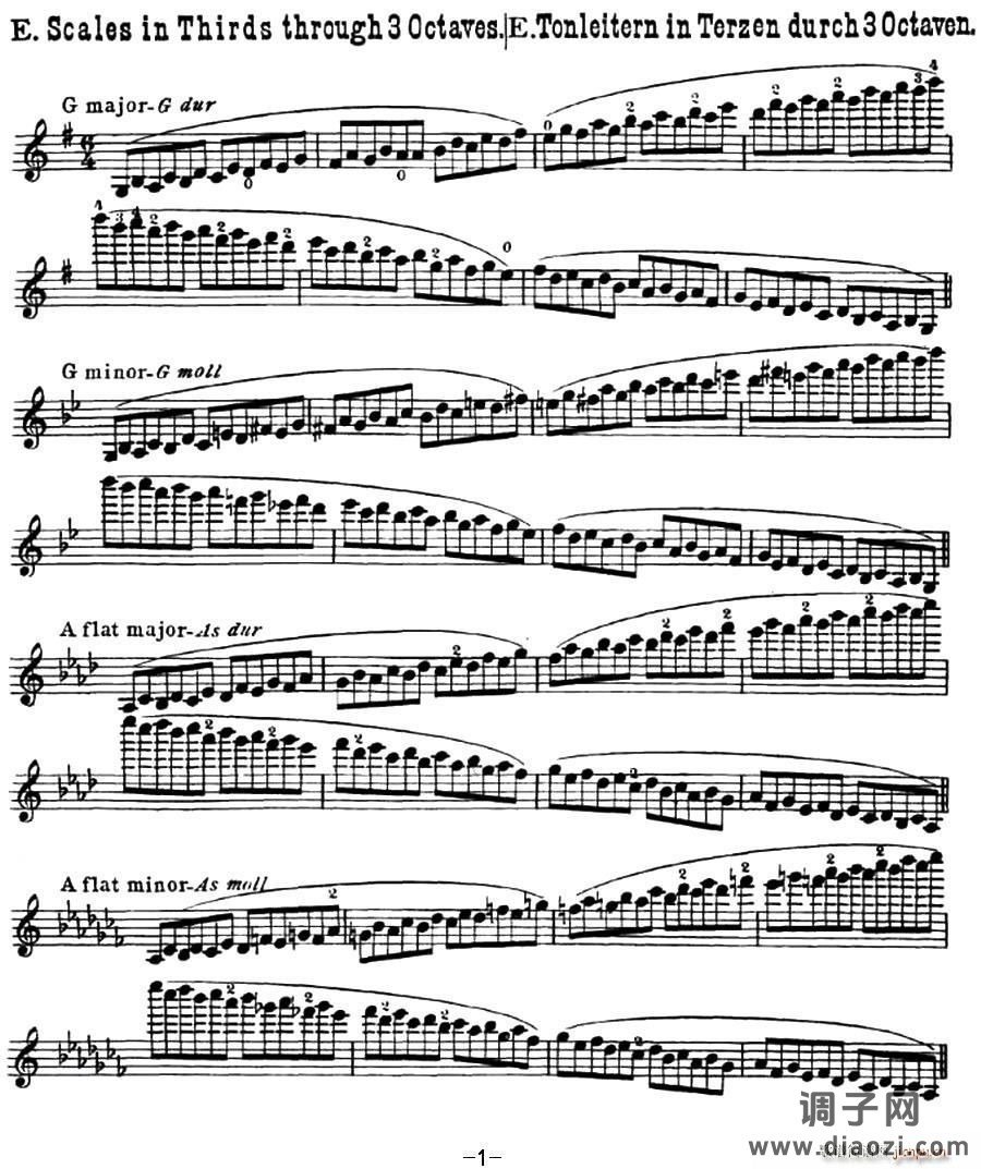 小提琴音阶练习 作品32（Scale Studie-E）