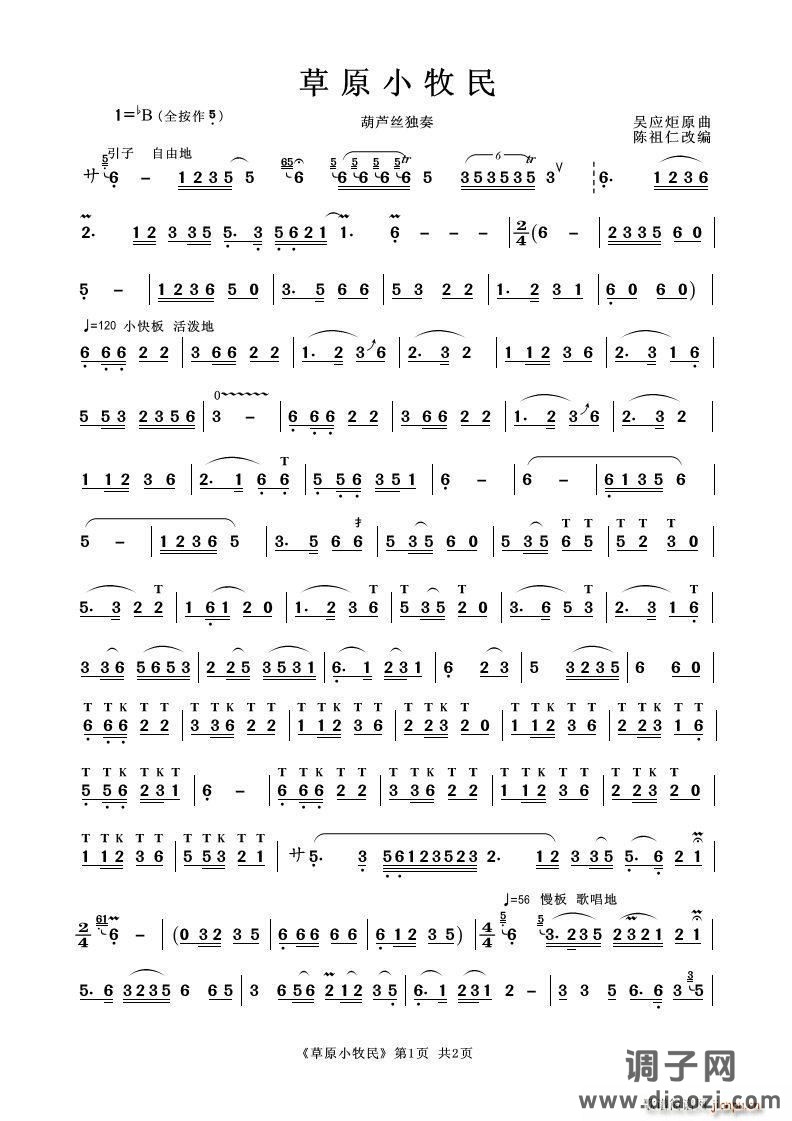 草原小牧民（葫芦丝独奏）