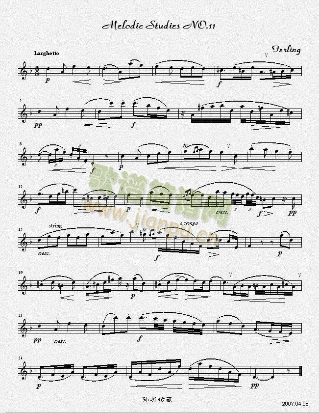 四十八首旋律练习曲之十一