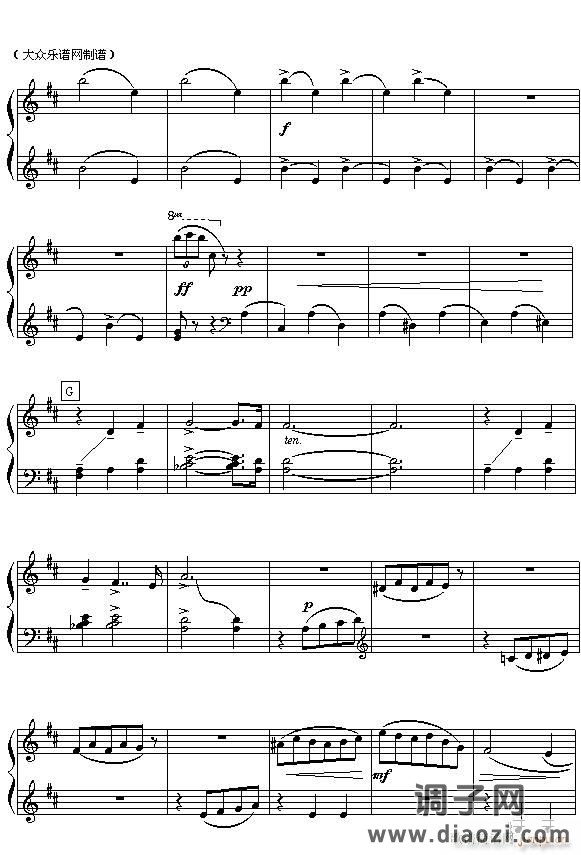 (俄)柴可夫斯基芭蕾舞剧《胡桃夹子》选曲 花之圆舞曲（四手联弹之一）