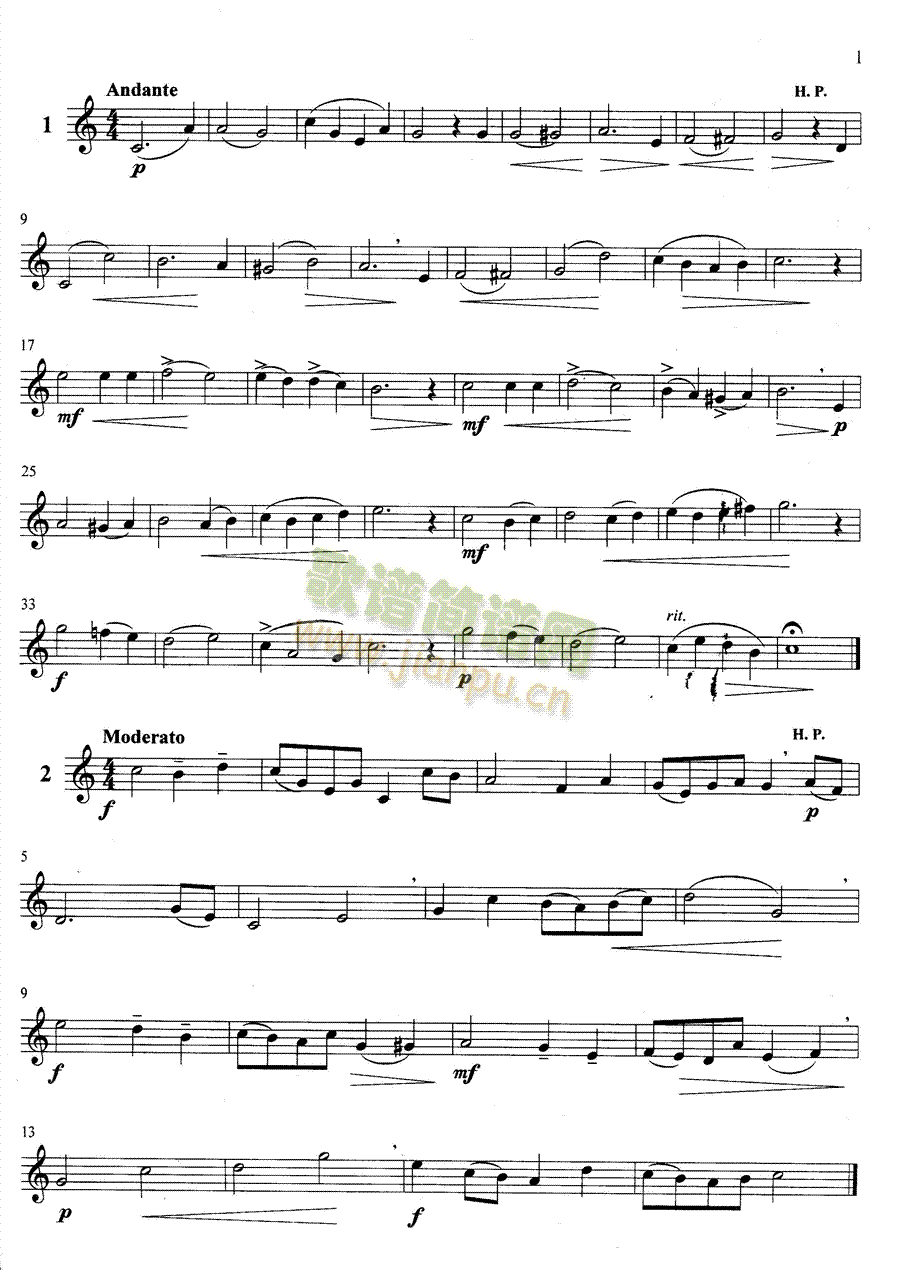 萨克斯管练习曲第100—001页