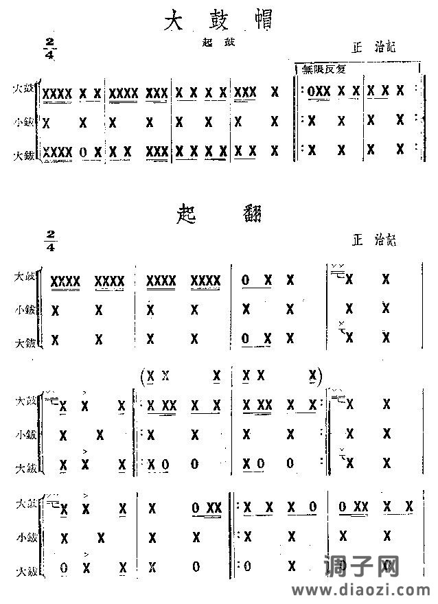 大鼓帽.起翻(大鼓谱)