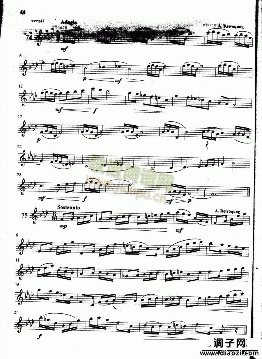 萨克斯管练习曲第100—044页