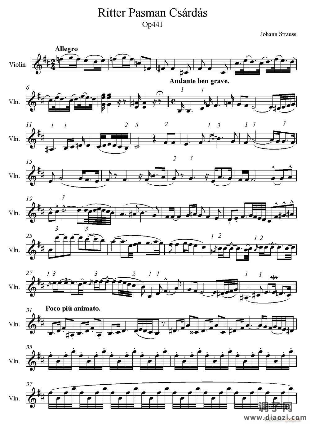 Ritter Pasman csárdás（Op 441）