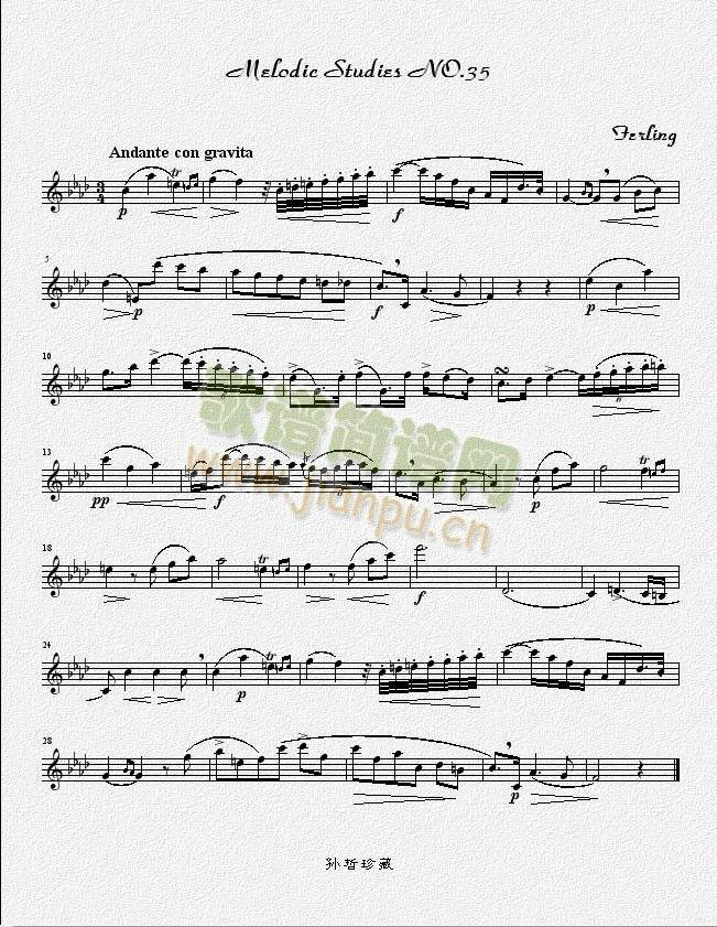 四十八首旋律练习曲之三十五