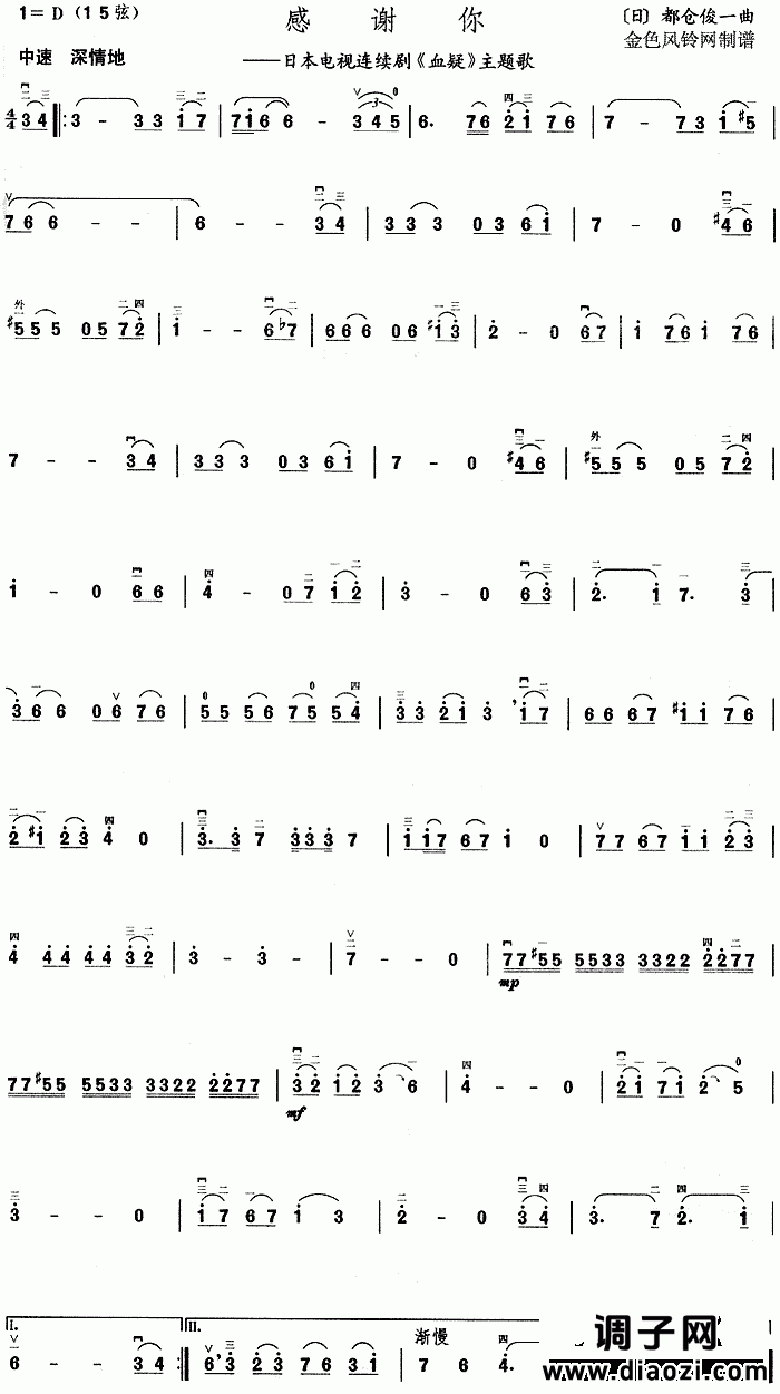 感谢你(《血凝》主题歌)