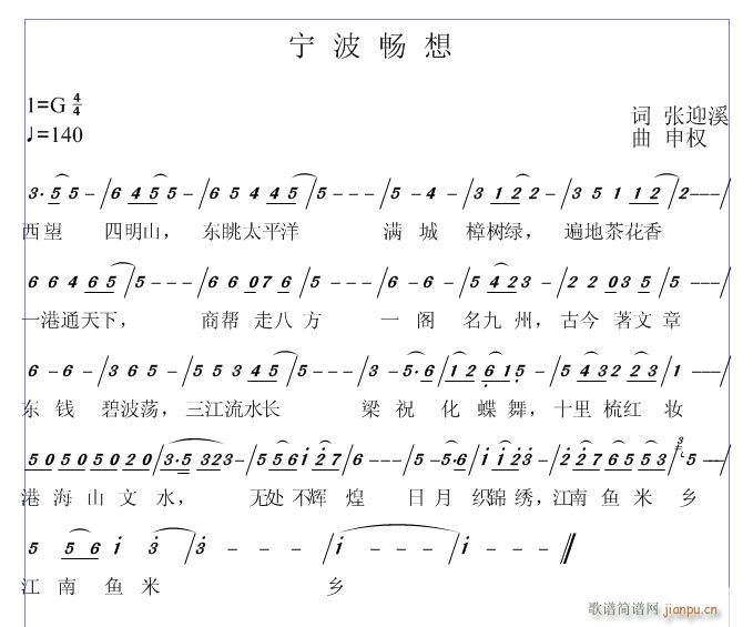 《宁 波 畅 想》