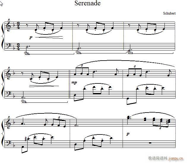 （奥）舒伯特 小夜曲（名曲简易版）