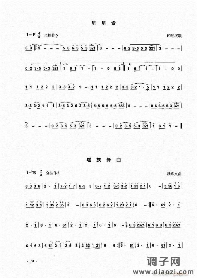 葫芦丝、巴乌实用教程 目录前言1-60