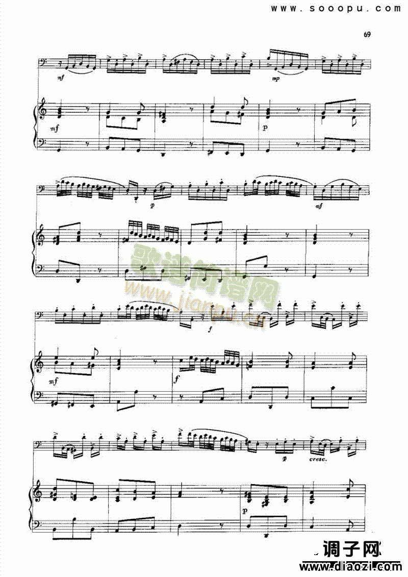 C大调奏鸣曲 管乐类 大管