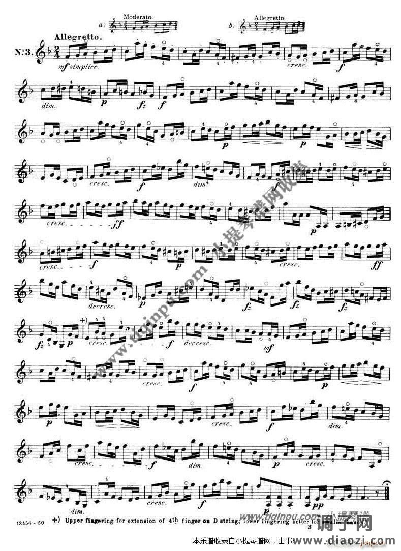 开塞36首小提琴练习曲（1-9）