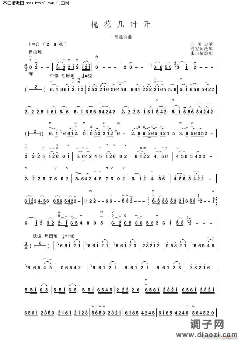 槐花几时开(二胡独奏曲)