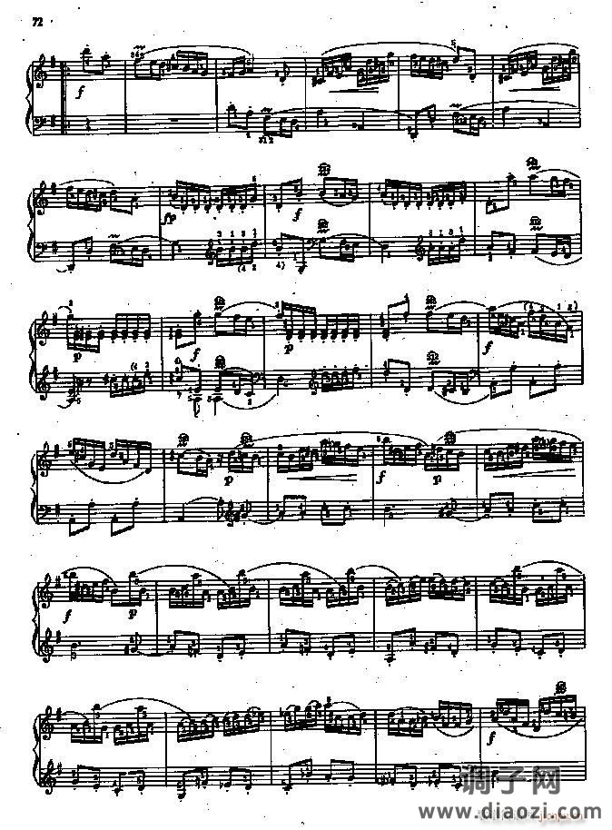 斯卡拉蒂奏G大调鸣曲 作品：K,13-手风琴