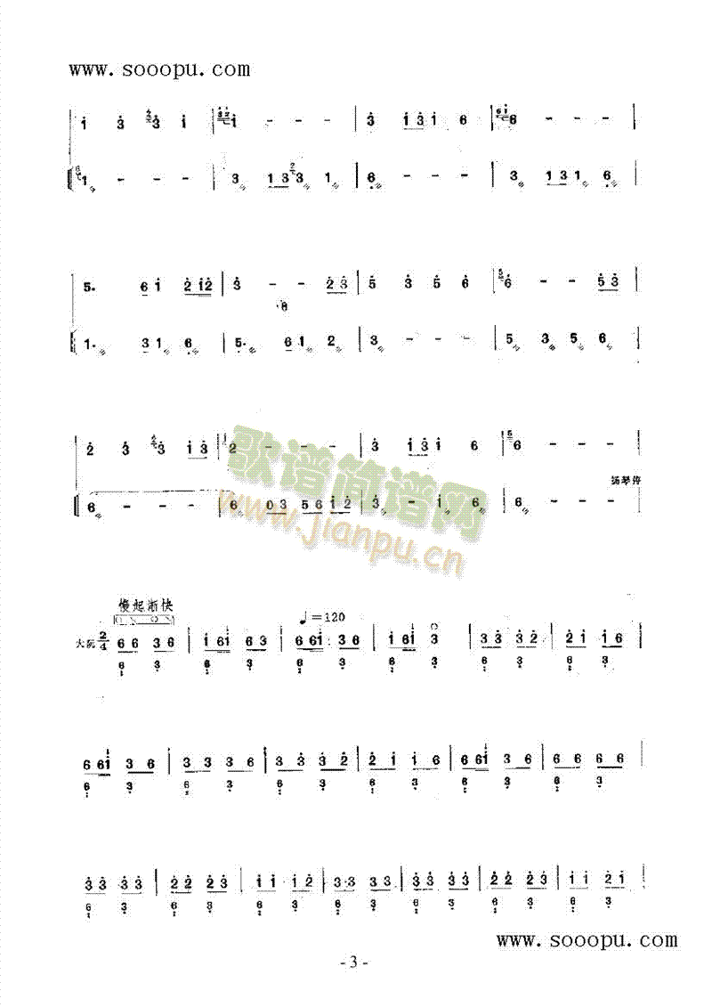 引水上山坡 民乐类 阮