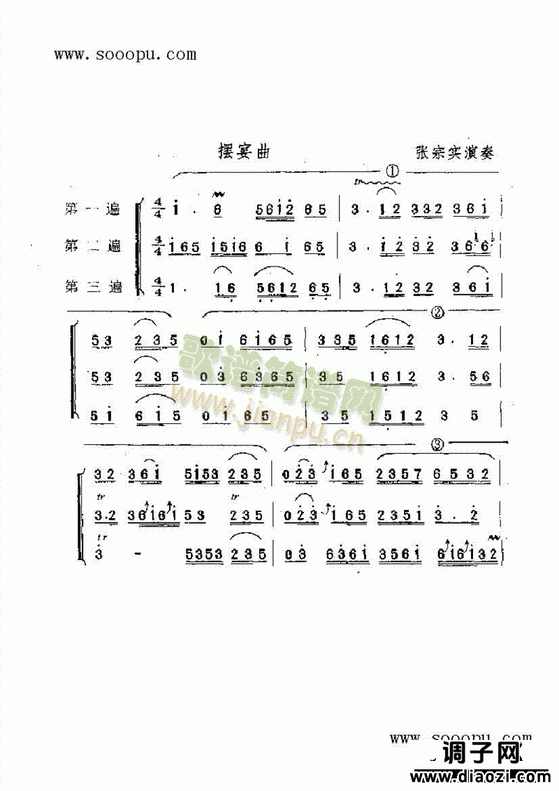 摆宴曲 民乐类 唢呐