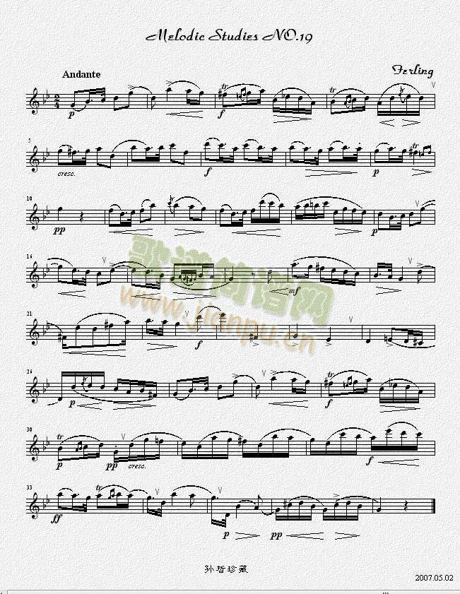 四十八首旋律练习曲之十九
