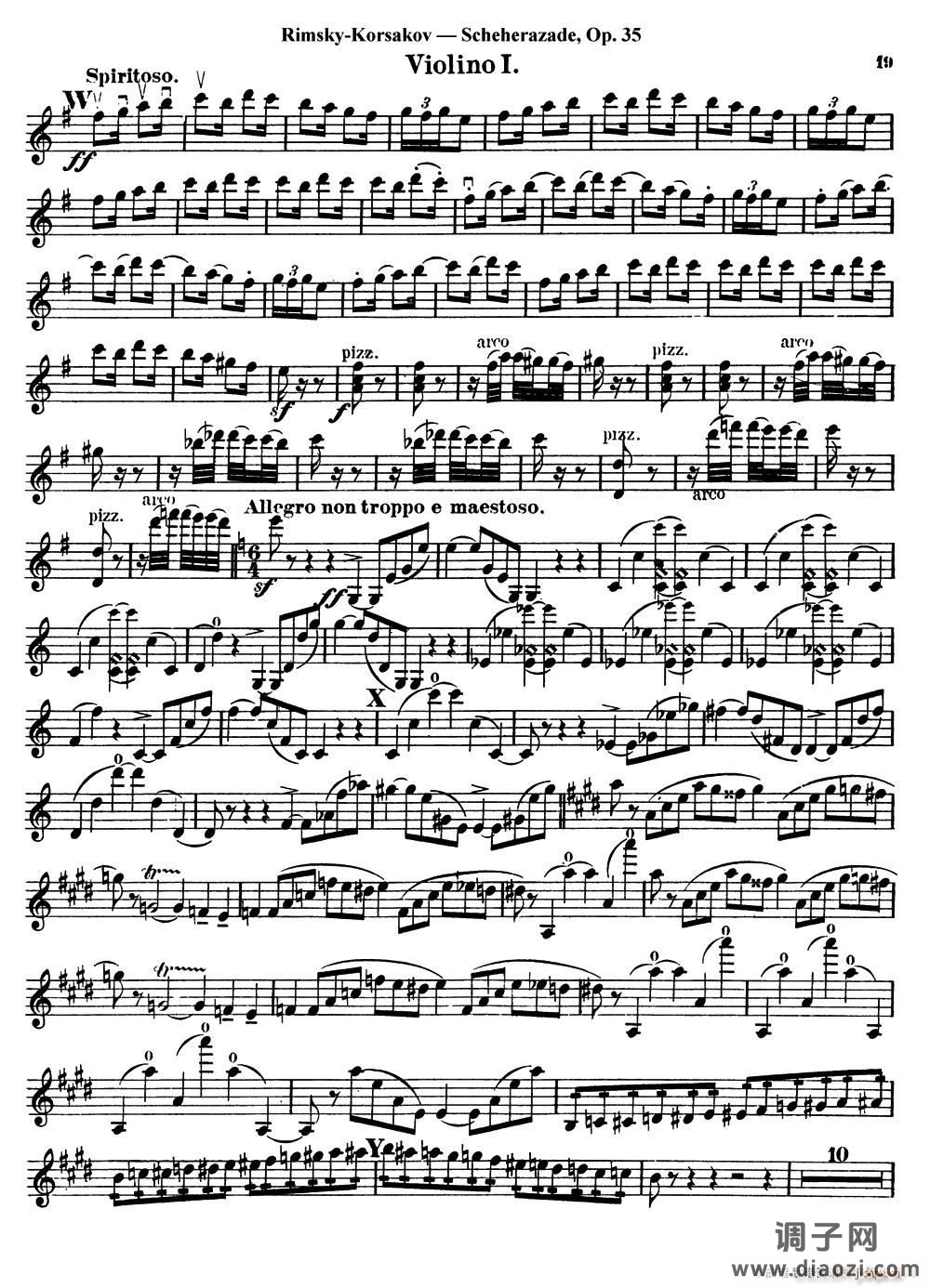 Scheherazade（Ⅳ）Op 35（第一小提琴）