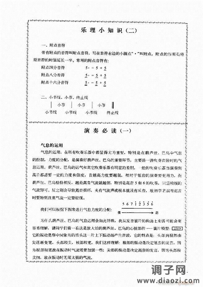 葫芦丝、巴乌实用教程 目录前言1-60