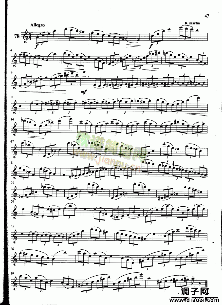 萨克斯管练习曲第100—047页