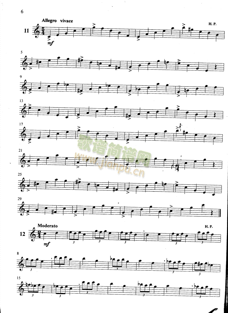 萨克斯管练习曲第100—006页