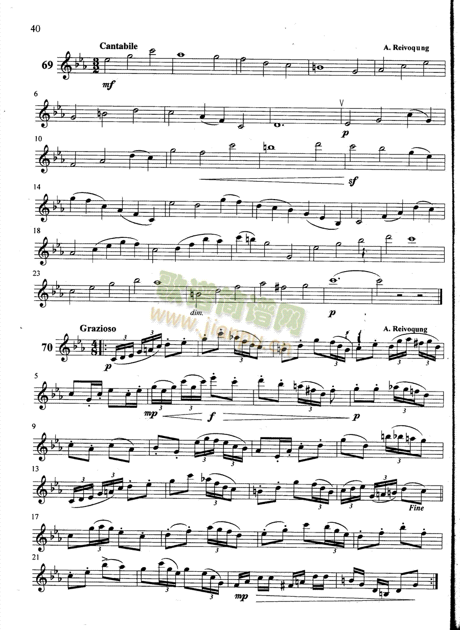 萨克斯管练习曲第100—040页