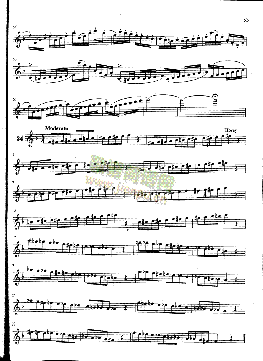 萨克斯管练习曲第100—053页