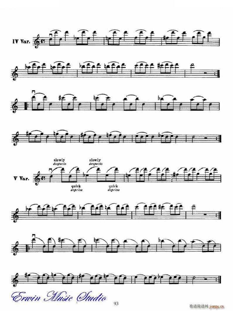 麦亚班克小提琴演奏法第三部分-第二和第三把位的位置6 提琴谱