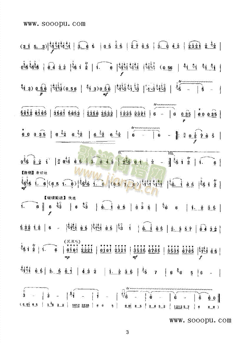 山村来了售货员 民乐类 唢呐
