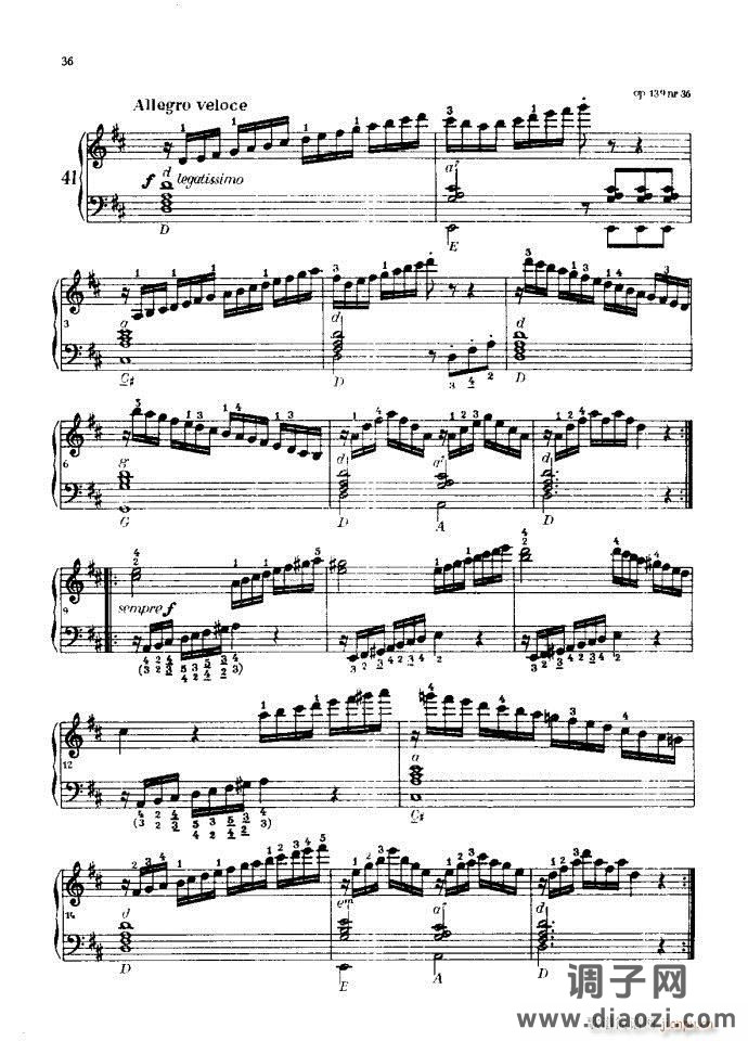 车尔尼手风琴练习曲集