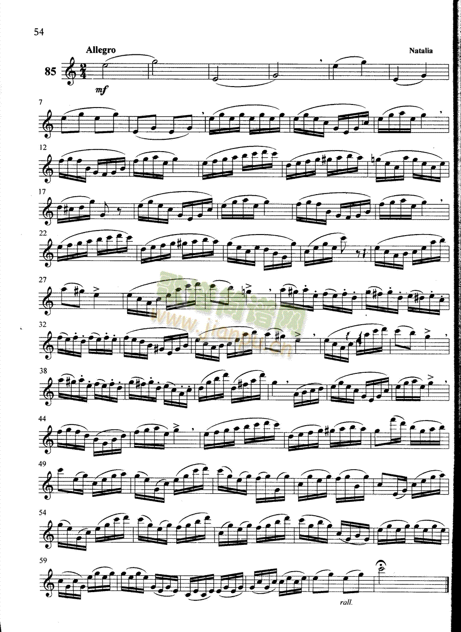 萨克斯管练习曲第100—054页