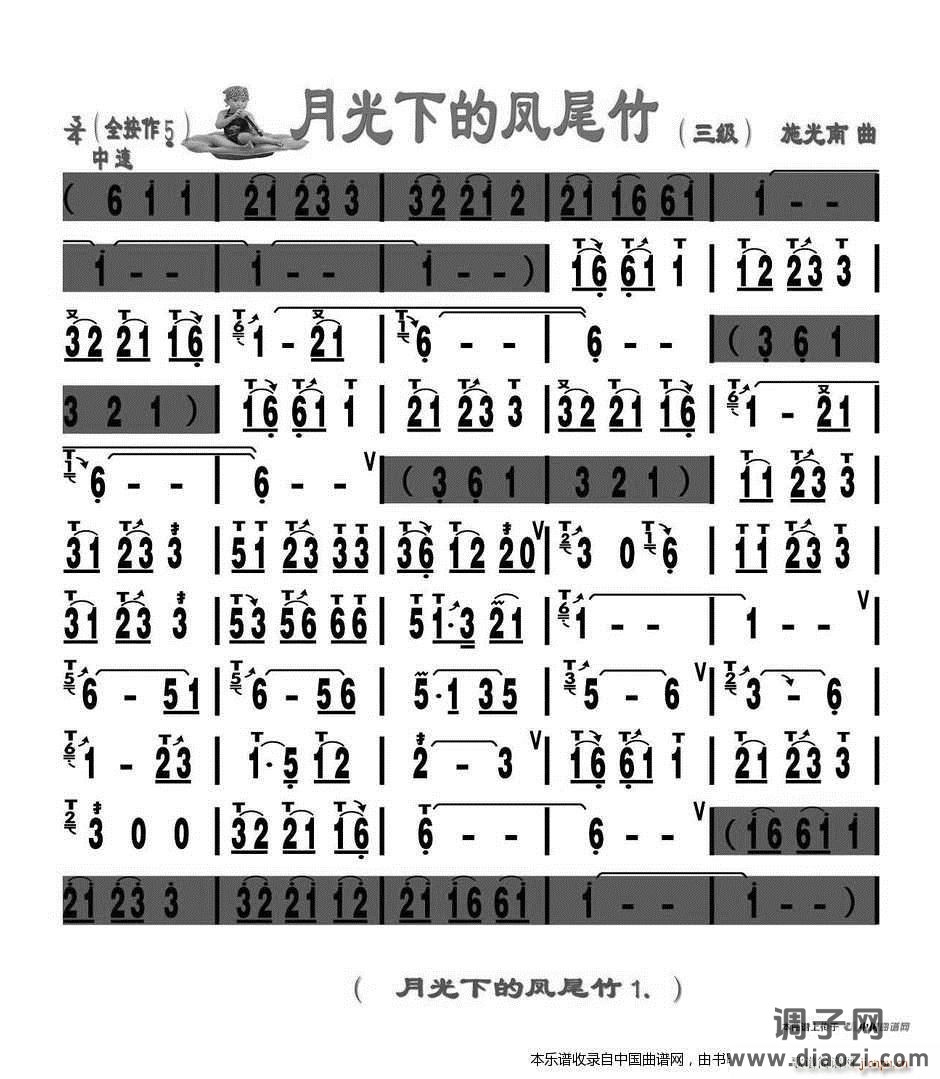 月光下的凤尾竹（刘慧淑制谱版）