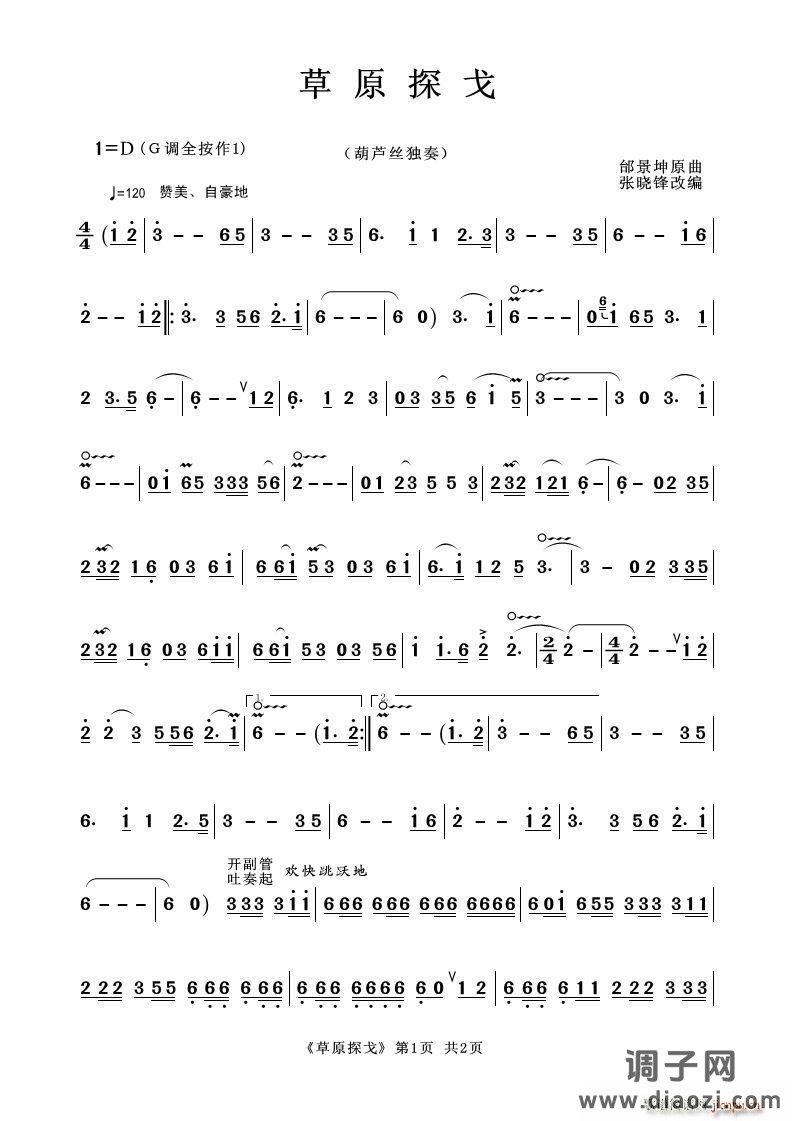 草原探戈（葫芦丝独奏）