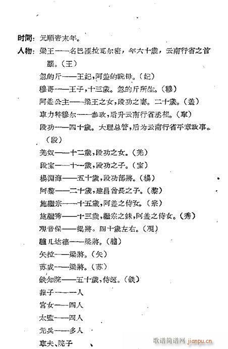 川剧《孔雀胆》目录1-20