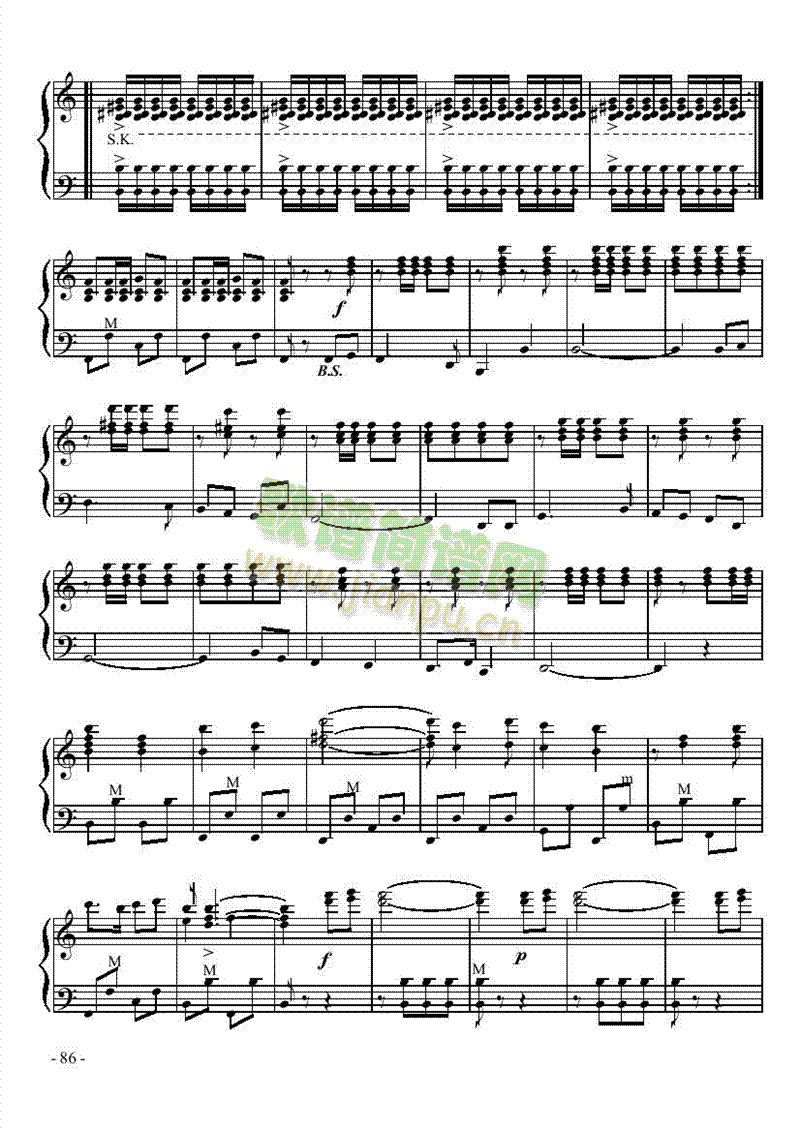 五级乐曲《我为祖国守大桥》 键盘类 手风琴