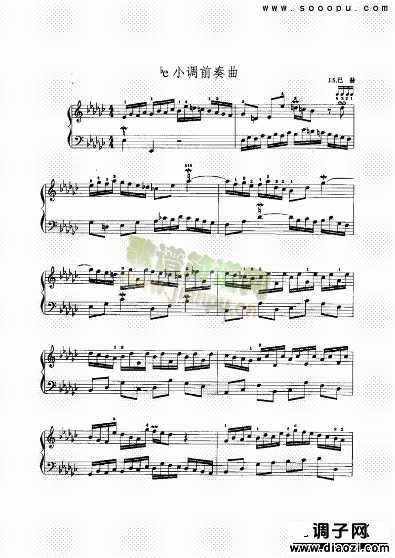 be小调前奏曲 键盘类 手风琴