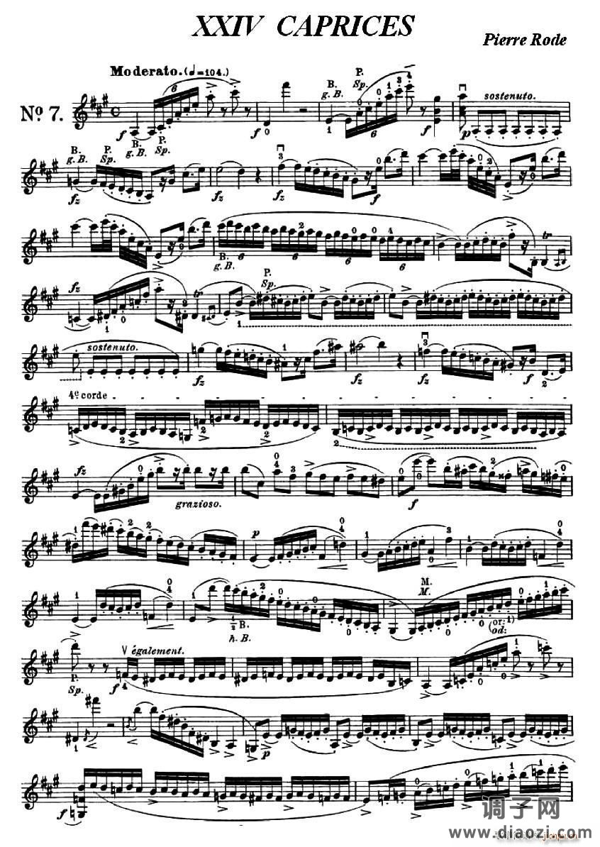 24首小提琴练习曲之7